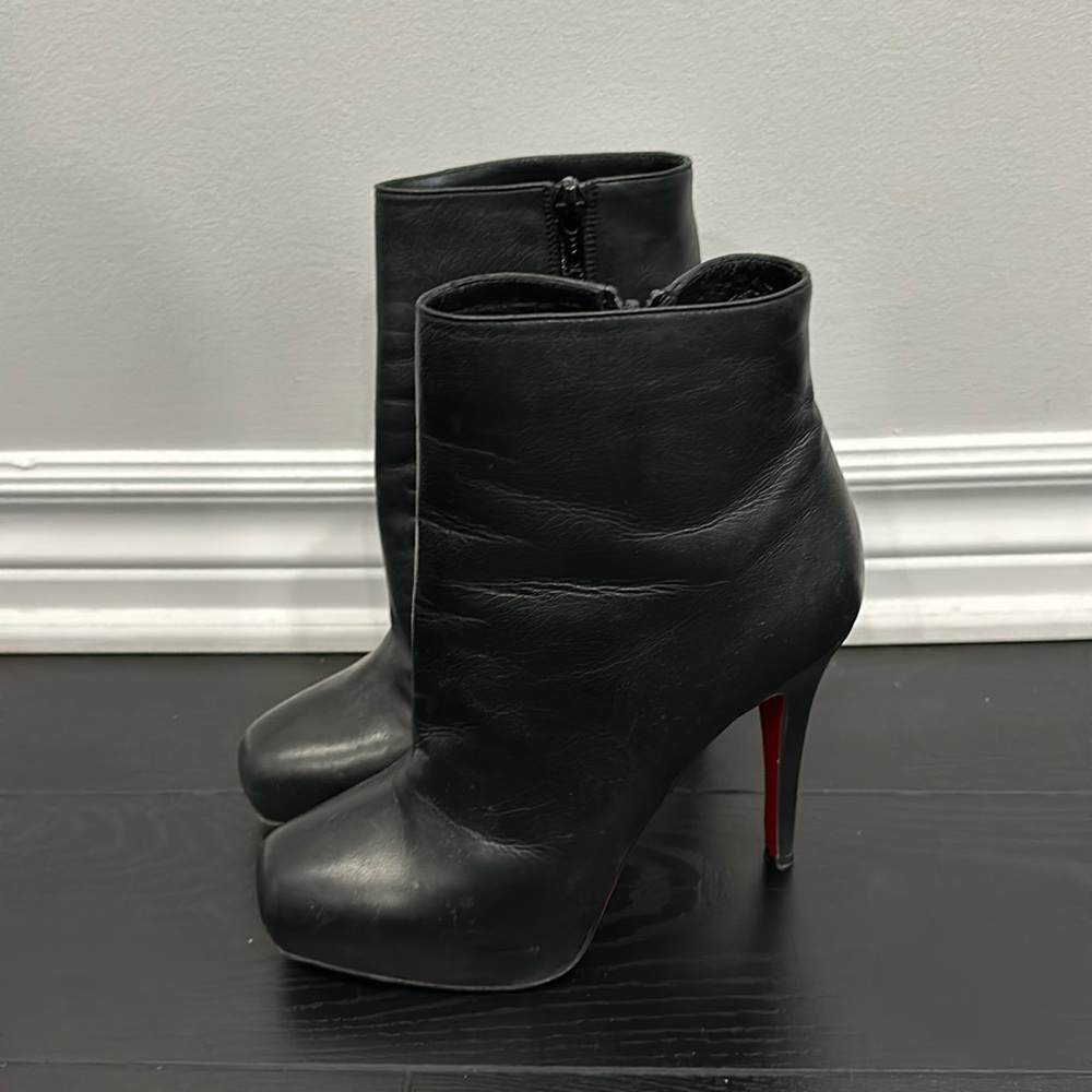 Christian Louboutain platform ankle boots, gently worn. Size 37